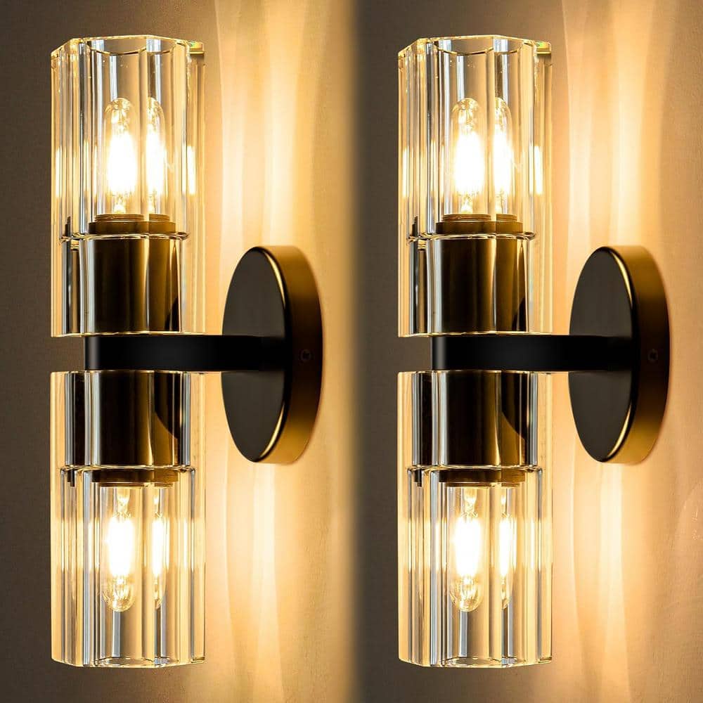 YUYI 24 in. 1-Light Black LED Vanity Light, Solid Brass
