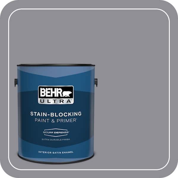 BEHR ULTRA 1 gal. #ECC-23-2 Heather Field Extra Durable Satin Enamel Interior Paint & Primer