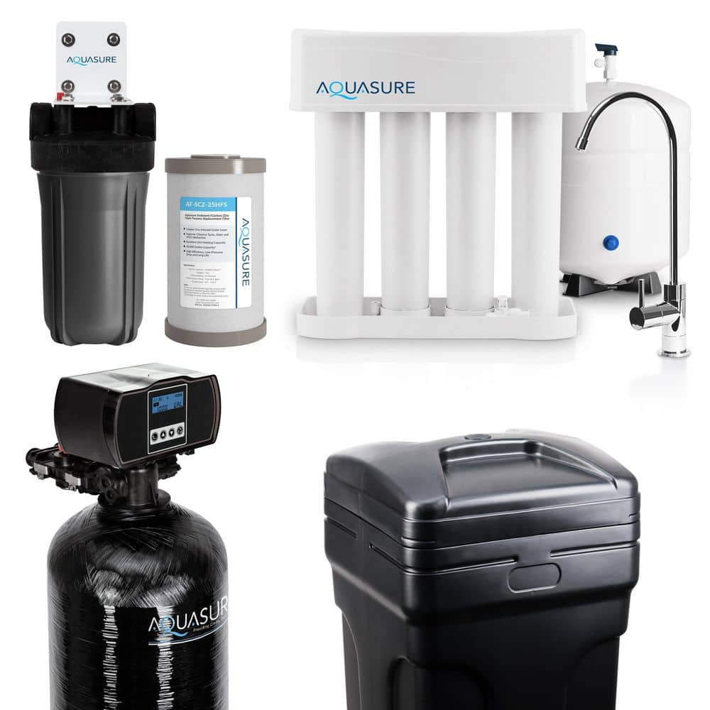 Whole House Filtration with 48,000 Grain Fine Mesh Water Softener, Reverse Osmosis System and Sediment-GAC Pre-Filter