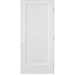 36 in. x 80 in. Lincoln Park 1-Panel Left-Handed Hollow-Core Primed Composite Single Prehung Interior Door