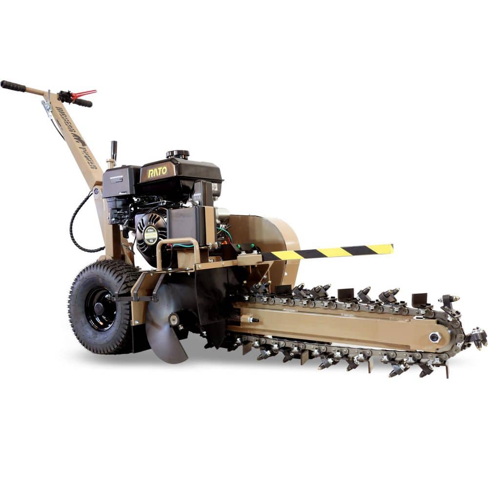24 in. 15 HP 400 RPM Electric Start Direct Drive Gas Trencher, 27 Tungsten Carbide Cutters, 4 in. W x 24 in. D Trench price history on PriceWatchPro
