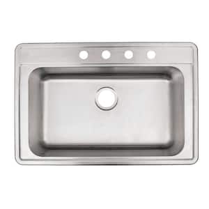 Strictly Kitchen and Bath 20 Gauge Stainless Steel 33" Single Bowl Drop-In Kitchen Sink