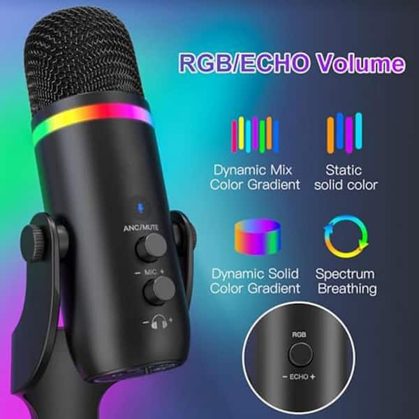 YICHUHAOXI USB Condenser Microphone Gaming Streaming Noise