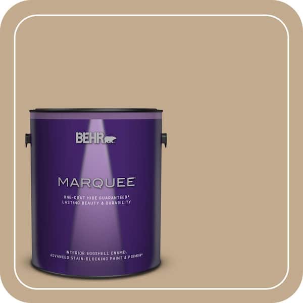 BEHR MARQUEE 1 gal. #BXC-07 Palomino Tan Eggshell Enamel Interior Paint & Primer