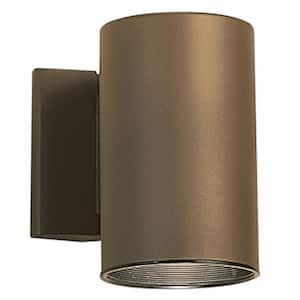 Independence 7 in. 1-Light Architectural Bronze Outdoor Hardwired Wall Lantern Sconce with No Bulbs Included (1-Pack)