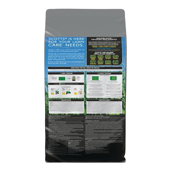 Scotts Turf Builder 20.07 lb. 4,000 sq. ft. Triple Action Lawn Fertilizer Scotts Turf Builder 20.07 lb. 4,000 sq. ft. Triple Action Lawn Fertilizer