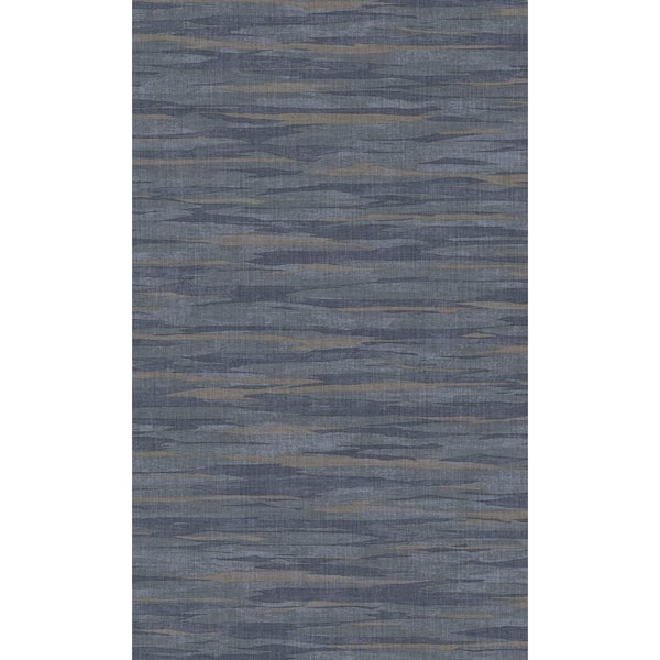 Indigo & Brindle Horizon Wave Print Non Woven Non-Pasted Textured Wallpaper 57 Sq. Ft.