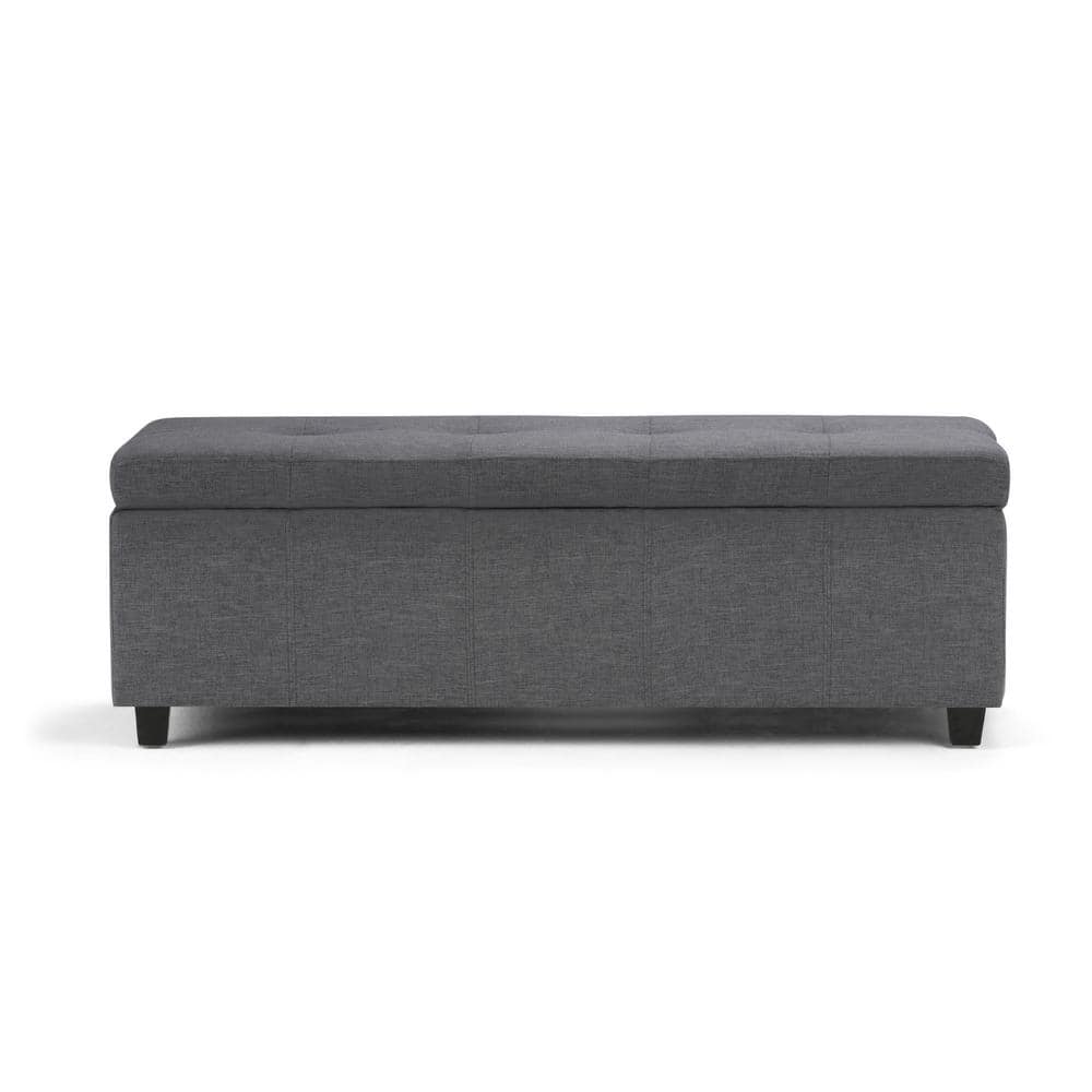 Castleford Tufted Footstool with Lift-Up Lid and Large Storage