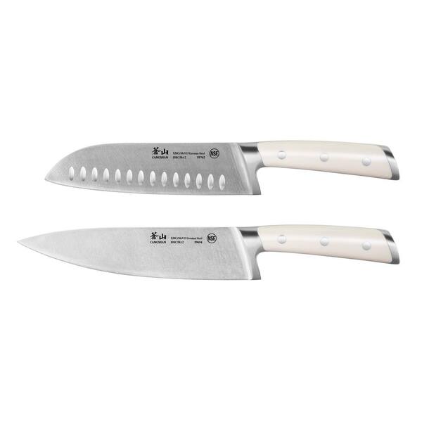 Cangshan S1 Series German Steel Forged Chef's and Santoku Knife Set, 8 in. and 7 in.