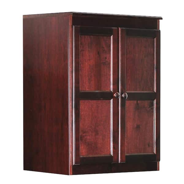 Concepts In Wood Wood Kitchen Pantry Cabinet, 36 in. with 2 Shelves, Cherry Finish
