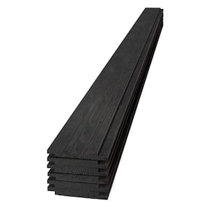 1 in. x 6 in. x 8 ft. Barn Wood Charcoal Pine Shiplap Board (6-Pack)