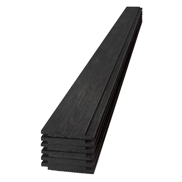 UFP-Edge 1 in. x 6 in. x 6 ft. Barn Wood Charcoal Pine Shiplap Board (6-Pack)