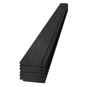 1 in. x 6 in. x 6 ft. Barn Wood Charcoal Pine Shiplap Board (6-Pack)