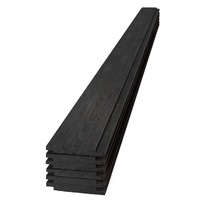 1 in. x 6 in. x 8 ft. Barn Wood Charcoal Shiplap Pine Board (6-Pack)
