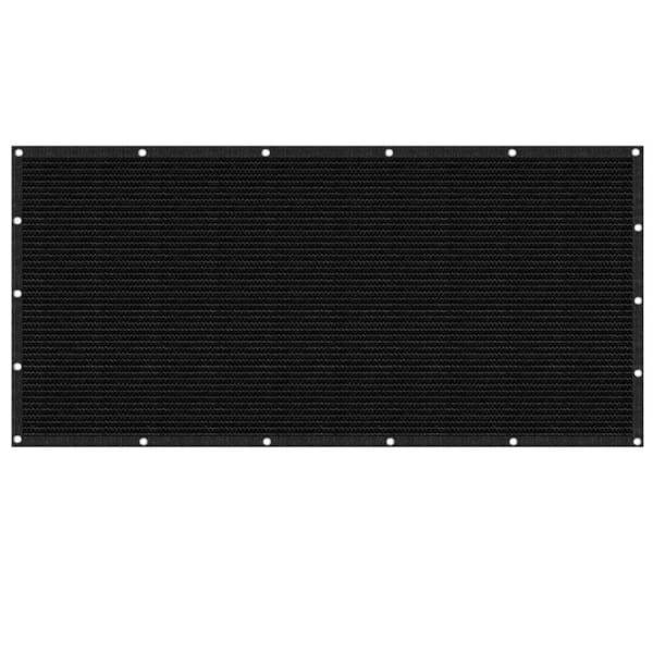 8 ft. x 50 ft. Fence Privacy Screen Wind Block Mesh with Grommets, Black