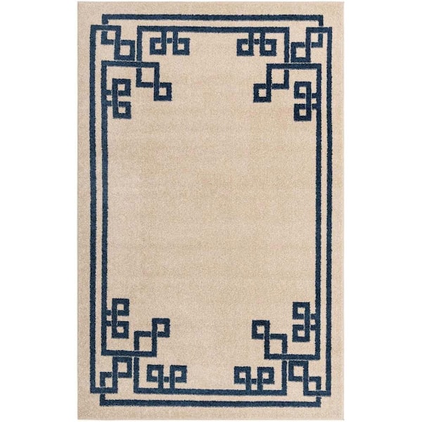 Unique Loom Athens Geometric Beige 5' 0 x 8' 0 Area Rug