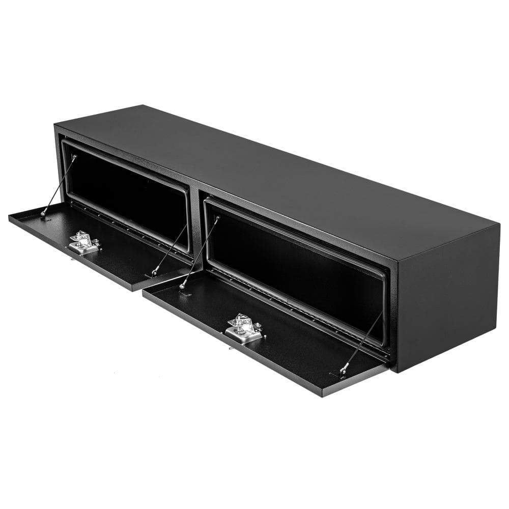 Black Steel Truck Bed Tool Box Double Doors 72 x 16 x 13 inches Storage for Truck RV Trailer price history on PriceWatchPro