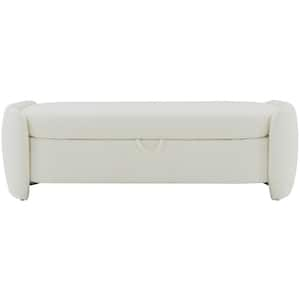 Danianna Ivory Entryway Bench 60 in.