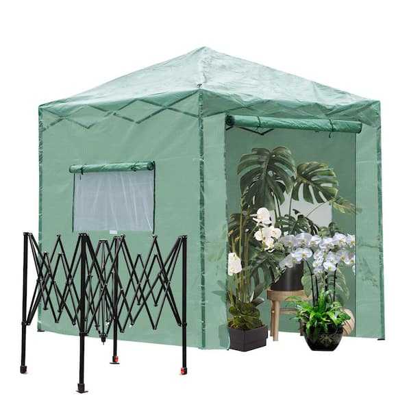 Winado 8 ft. W x 6 ft. D x 8 ft. H Foldable Green Greenhouse