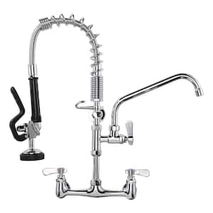 Triple Handles Pull Down Sprayer Kitchen Faucet with Advanced Spray in Chrome