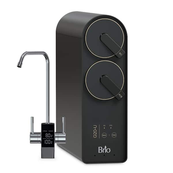 Brio Reverse Osmosis Faucet Mount Water Filtration System, 700 GPD, 2:1 Pure to Drain, Tank-Less, Under Sink