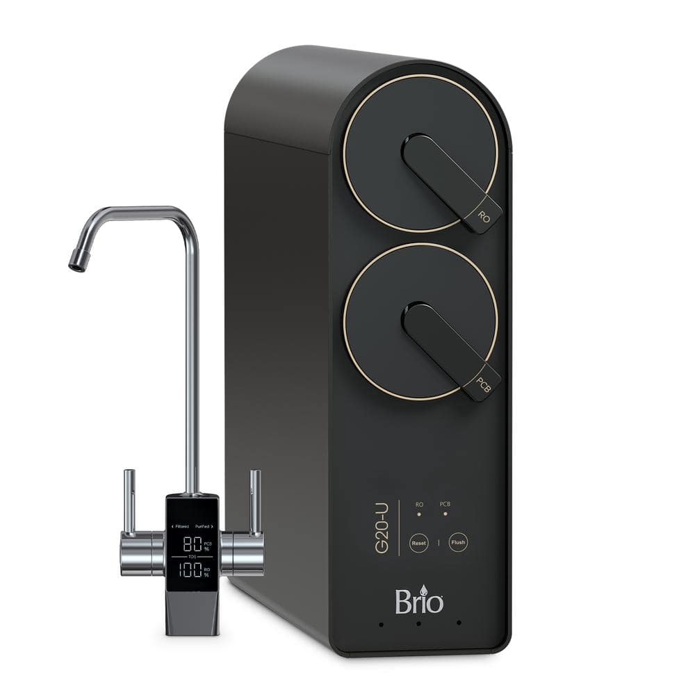 Reverse Osmosis Faucet Mount Water Filtration System, 700 GPD, 2:1 Pure to Drain, Tank-Less, Under Sink