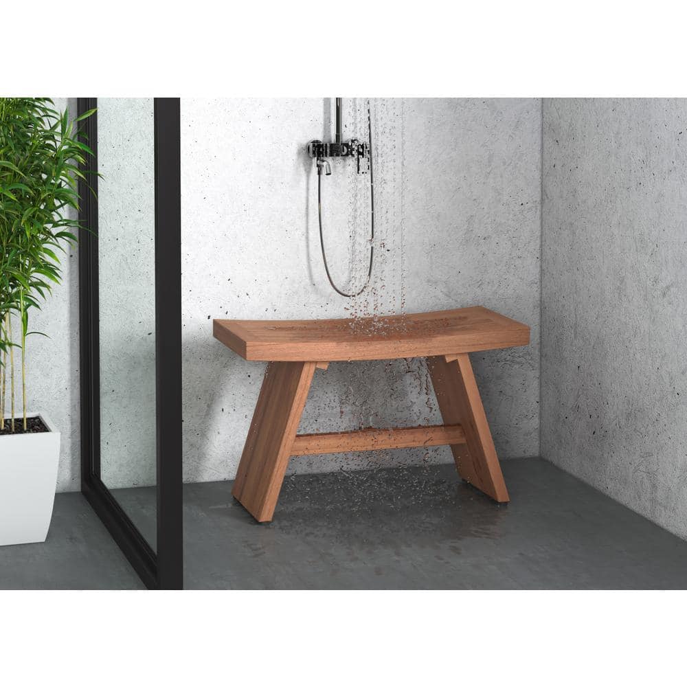 AquaTeak 30" Teak Shower Bench with Teak Oil Finish