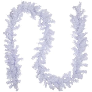9 ft. x 8 in. White Canadian Pine Artificial Christmas Garland - Unlit