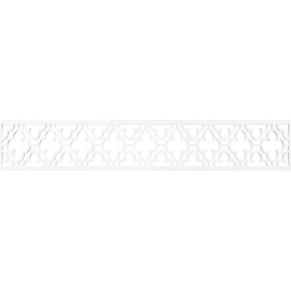 Ekena Millwork Chicago Fretwork 0.375 in. D x 46.625 in. W x 8 in. L PVC Panel Moulding