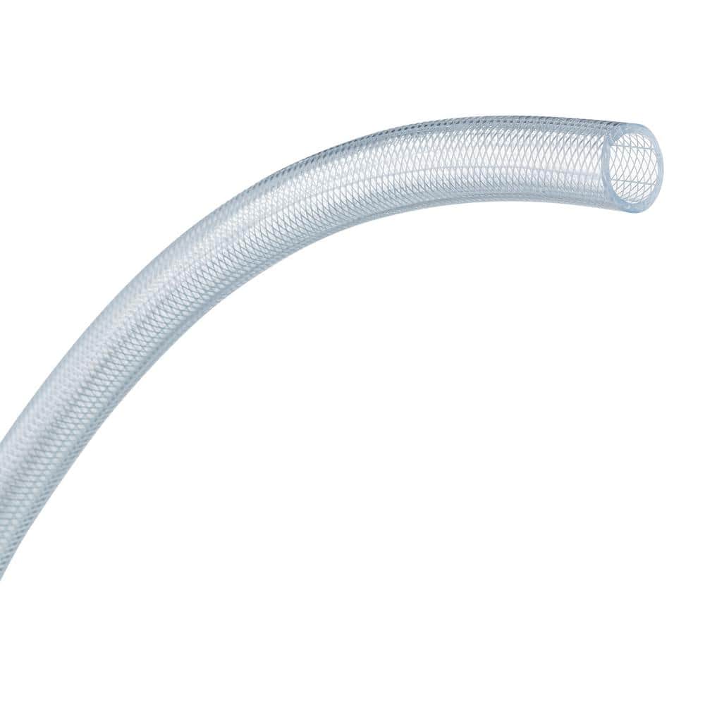1/4" Clear Braided PVC Tubing Coil for Indoor/Outdoor Use