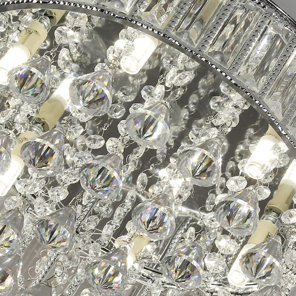 ⭐️129sm625です OUKANING 13.77 in. 6-Light Silver Modern Flush Mount Ceiling