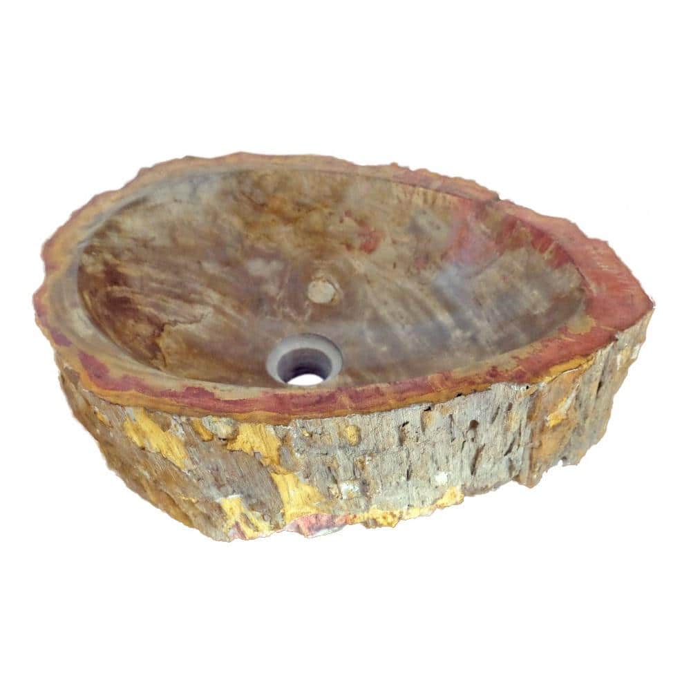 Natural Petrified Wood Stone Vessel Bathroom Sink