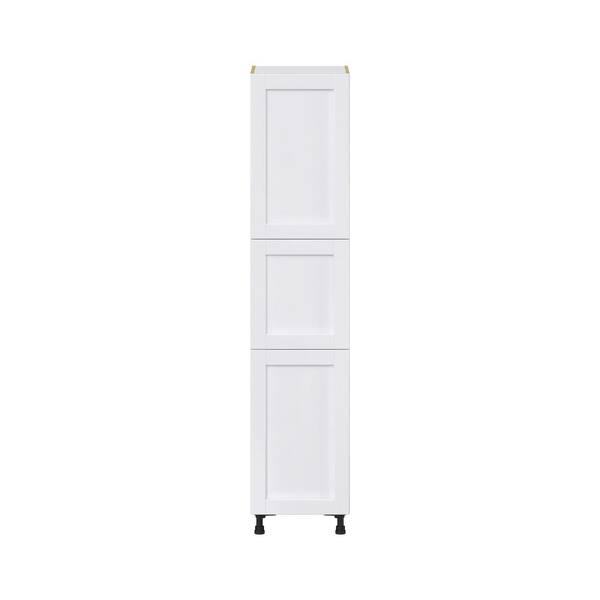 J COLLECTION Mancos Bright White Shaker Assembled Pantry Kitchen Cabinet with 4-Shelves (24 in. W x 84.5 in. H x 24 in. D)