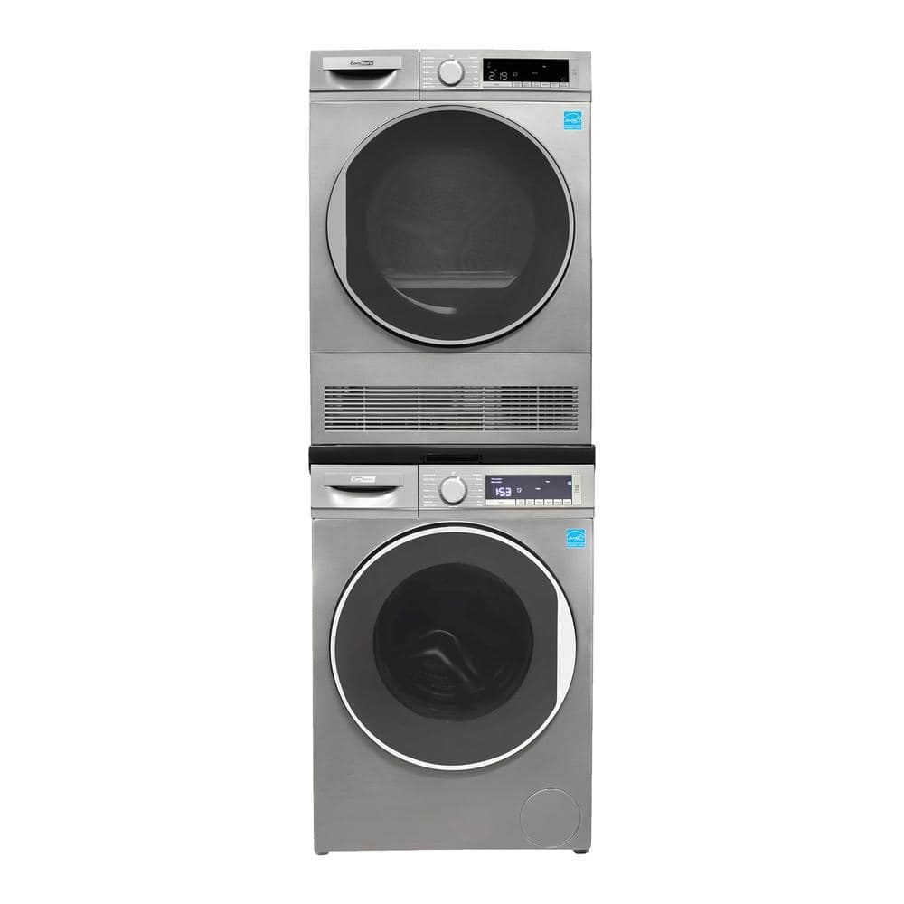 ConServ 2.2 cu. ft. Luxe Stackable Electric Washer 110-Volt plus 4 cu. ft. Dryer 220-Volt plus Stacking Shelf Europe