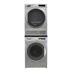 2.2 cu. ft. Luxe Stackable Electric Washer 110-Volt plus 4 cu. ft. Dryer 220-Volt plus Stacking Shelf Europe