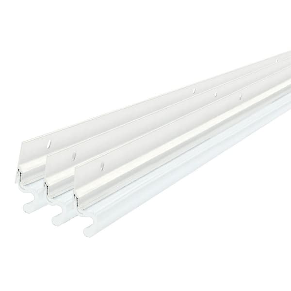 M-D Building Products 2 in. x 84 in. Interior/Exterior White Compression Door Jamb Weatherstrip Set with Aluminum Stop