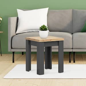 Henrick 19.76 in. Side Table in Dark Grey Finished Wood