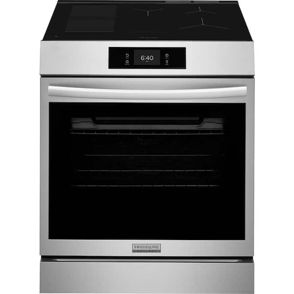 Gallery 30 in. 5-Burner Slide-In Induction Range in Smudge-Proof Stainless Steel with Stone-Baked Pizza