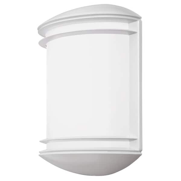 Lithonia Lighting OLCS White Outdoor Integrated LED Wall Lantern Sconce