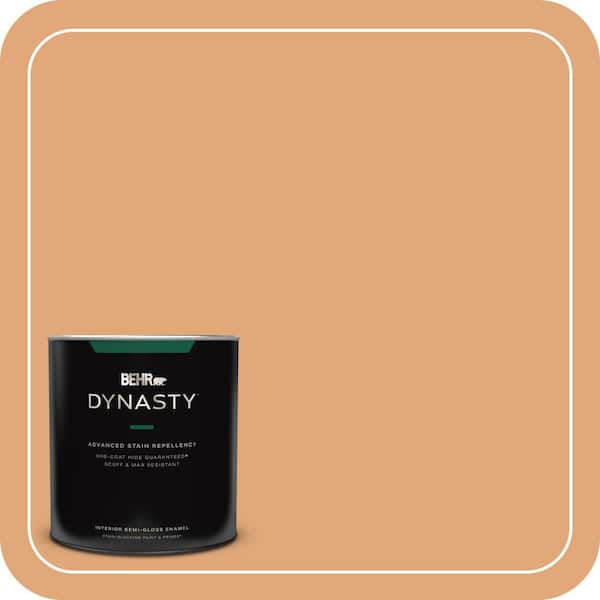 BEHR DYNASTY 1 qt. #MQ4-36 Thai Ice Tea One-Coat Hide Semi-Gloss Enamel Interior Stain-Blocking Paint and Primer
