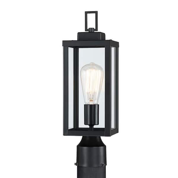 Martin 16.5 in.1-Light Mattle Black Metal Hardwired Outdoor Weather Resistant Post Light
