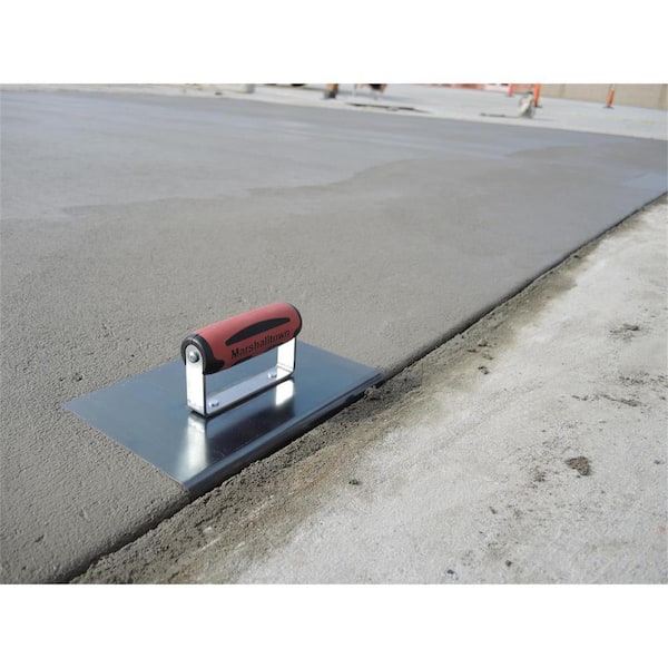 MARSHALLTOWN 9 in. x 6 in. Blue Steel Edger with 1/2 in. R