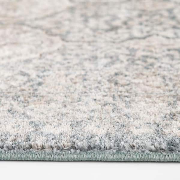 Home Decorators Collection Morrow 2 ft. x 7 ft. Light Blue/Light