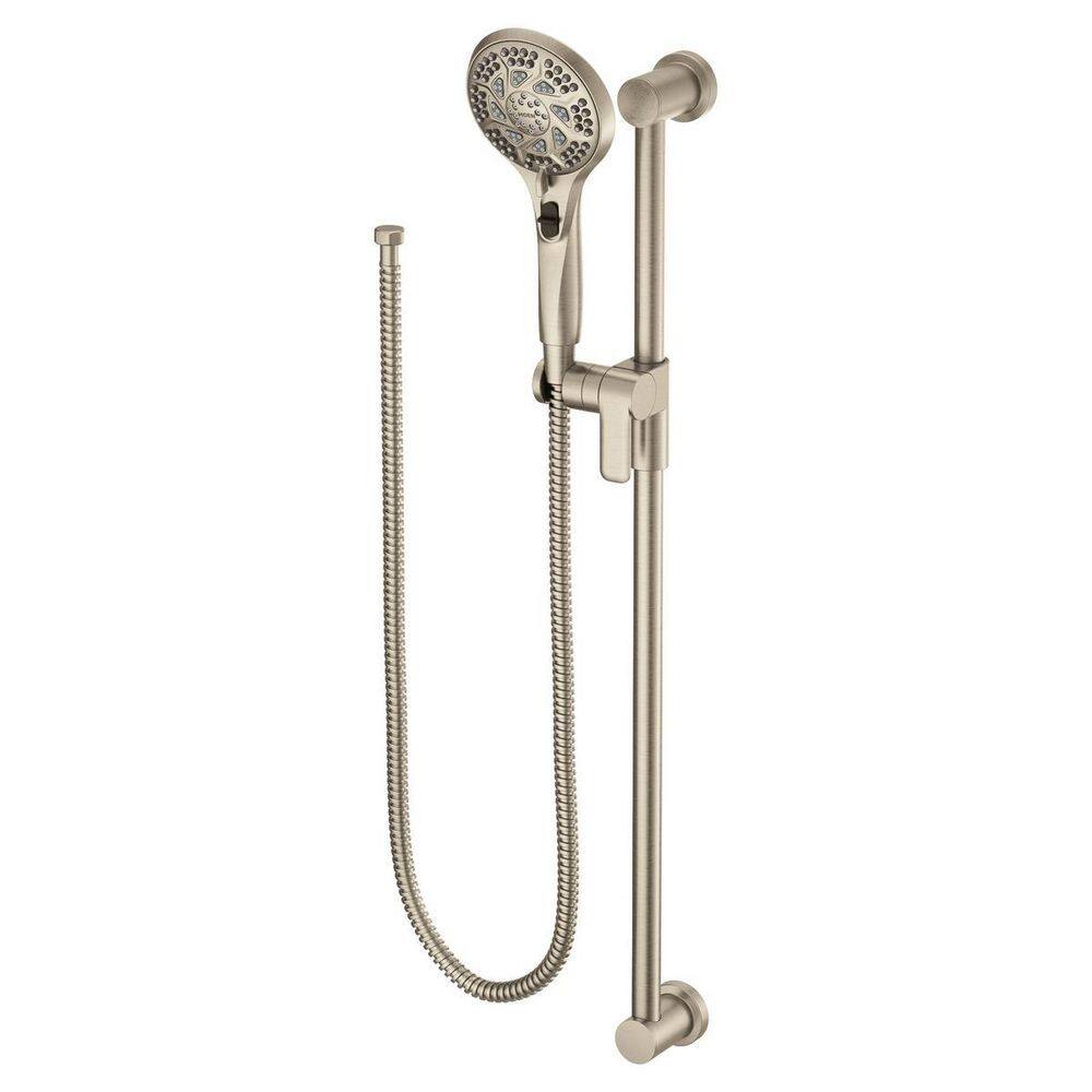 Eco-Performance 5-Spray Round Wall Bar Shower Kit with Handshower in Brushed Nickel price history on PriceWatchPro