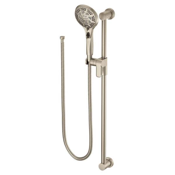 MOEN Eco-Performance 5-Spray Round Wall Bar Shower Kit with Handshower in Brushed Nickel