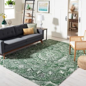 Marquee Green/Ivory 8 ft. x 10 ft. Floral Oriental Area Rug
