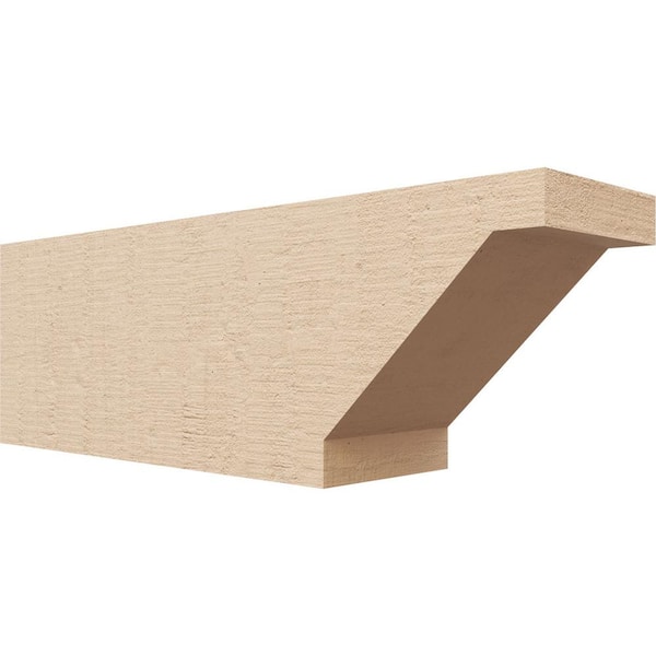 Ekena Millwork 6-in. x 8-in. x 24-in. Burlington Woodgrain, Primed Tan Timberthane Polyurethane Rafter Tail Brace