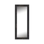 Yosemite 37.5 in. x 76.5 in. Rustic Rectangle Framed Black Vanity Wall Mirror