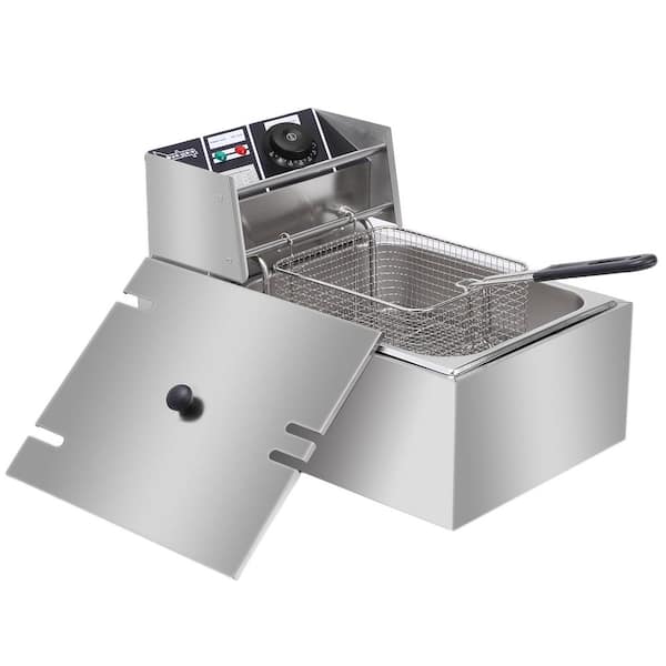 2Qt. Stainless Steel Deep Fryer with Lid