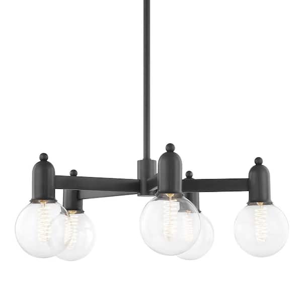 MITZI HUDSON VALLEY LIGHTING Bryce 5-Light Old Bronze Geometric Chandelier